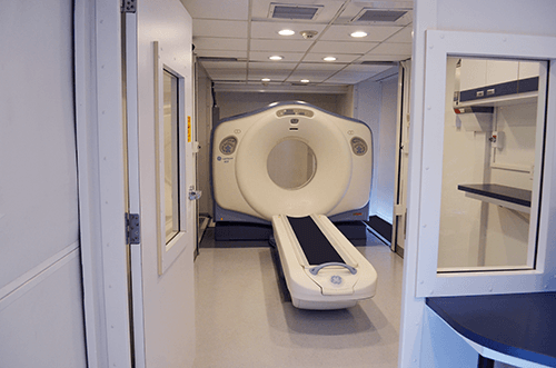 Mobile CT Scanner Rental Trailer Interior